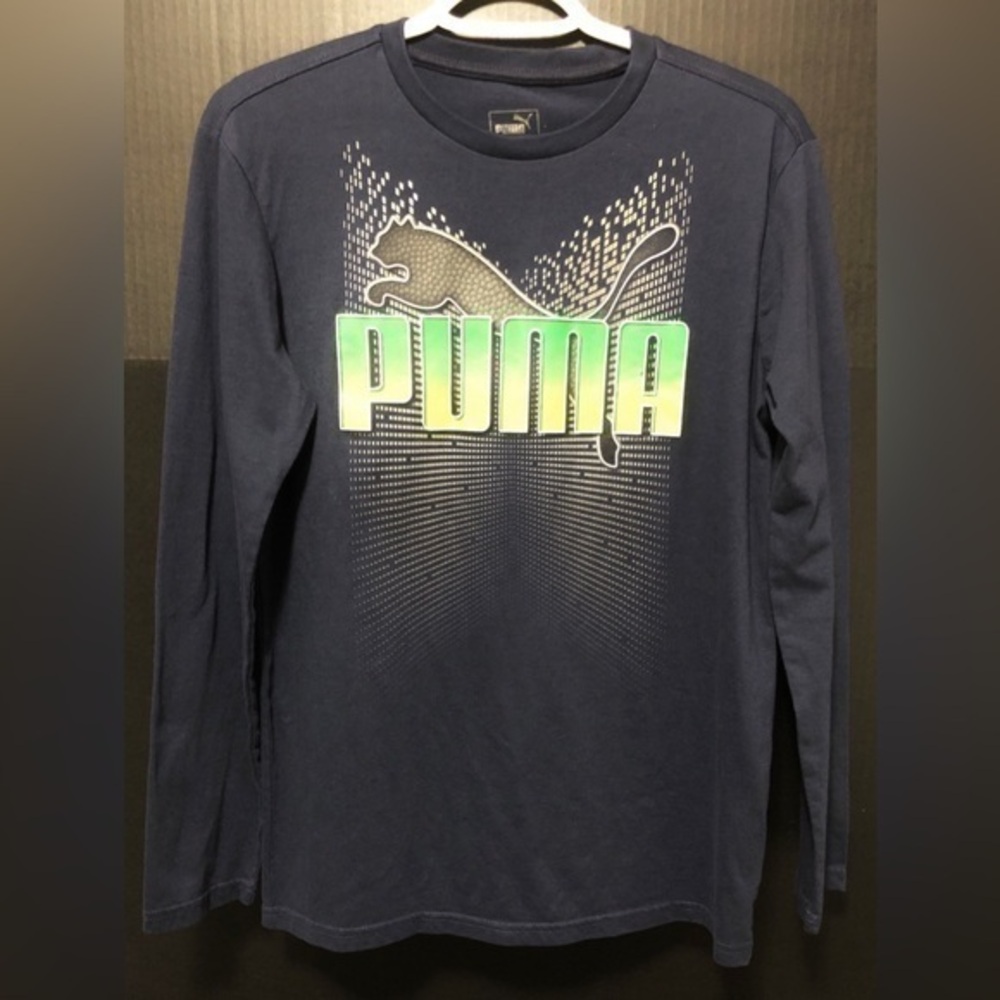 🕸️Puma Navy cotton blend Long Sleeve T-shirt